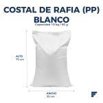 Costal Blanco 60 g de 35 cm x 70 cm