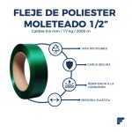 Fleje de Poliester Moleteado Calibre 0.6 mm de 1/2" x 2000 m
