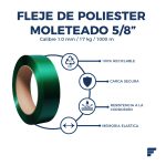 Fleje de Poliester Moleteado Calibre 1.00 mm de 5/8" x 1000 m